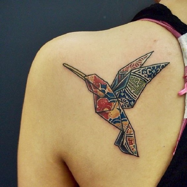 R O B L A C K W O R K S  Tattoo  line work  geometric bird  Chile