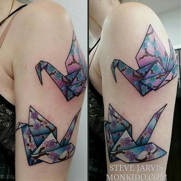 65 Origami Bird Tattoos Nenuno Creative 1298