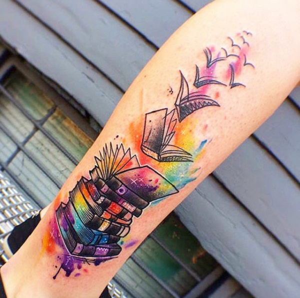 36 Amazing Tattoos For Book Lovers  Psycho Tats