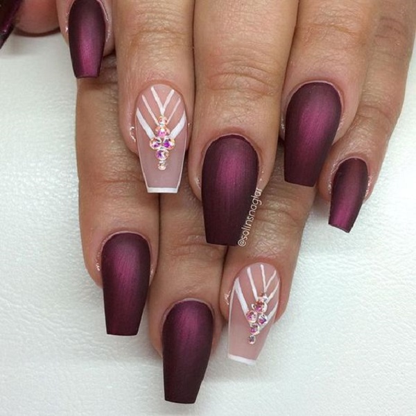 22 Gorgeous Coffin Nails Design and Color Ideas