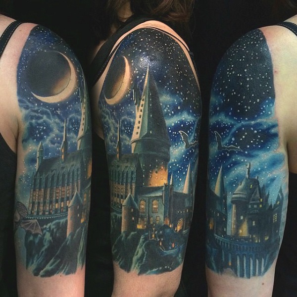 55 Castle Tattoo Art Designs - nenuno creative