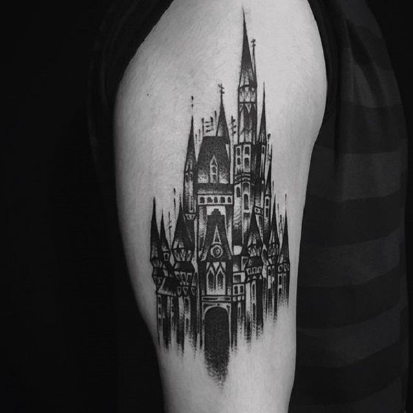 55 Castle Tattoo Art Designs nenuno creative