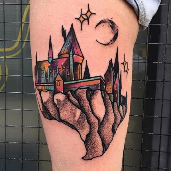 33 Exquisite Disney Castle Tattoo Designs  TattooBlend