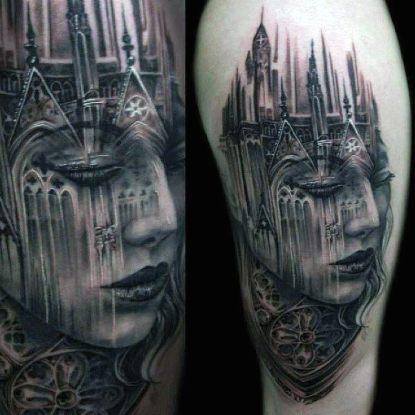 Haunted Castle  Castle tattoo Gothic tattoo Dark tattoo