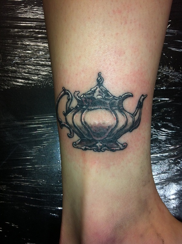 Delft Blue porcelain Teapot by Jin Q Seoul ink tattoo  Gangnam Korea  r tattoos