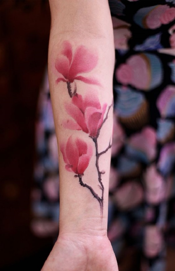 13 Magnolia Shoulder Tattoos