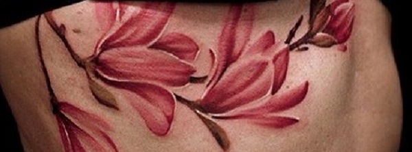 Magnolia Flower Watercolor Temporary Tattoo  TattooIcon