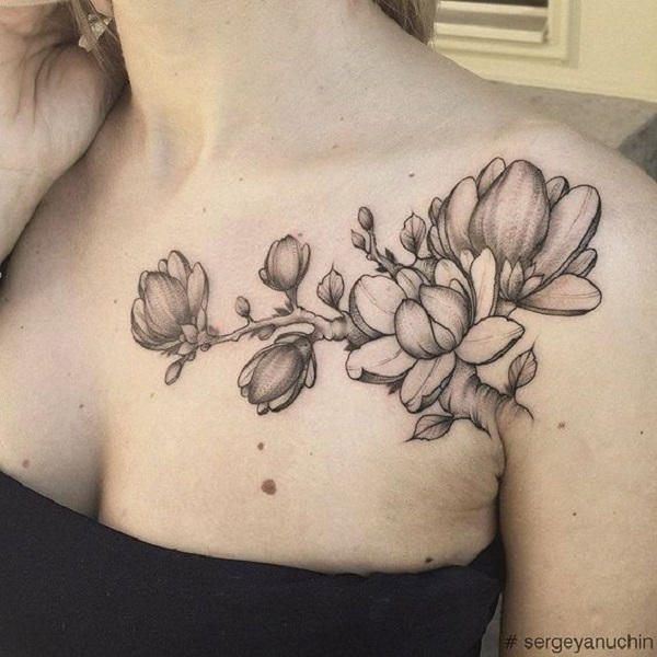 70 Magnolia Flower Tattoo Design Ideas - nenuno creative