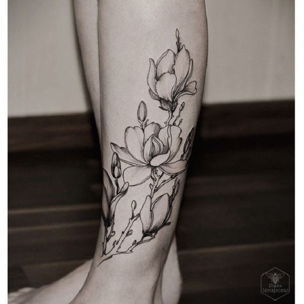 magnolia  Flower Tattoos  Last Sparrow Tattoo