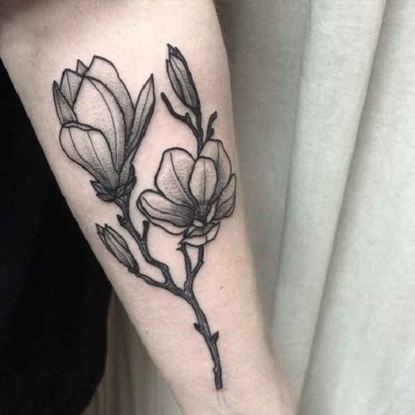 Beautiful Magnolia Flower Tattoo Ideas  Tattoo Glee