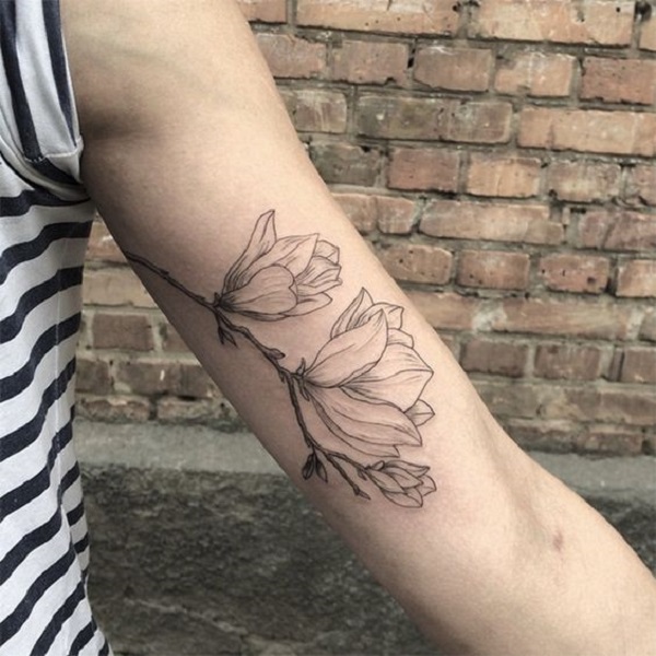 TRIPPINK Tattoos  Magnolia Flowers tattoo  Tattoo credits  ritopriyosaha   The magnolia is the official state flower of both  Mississippi and Louisiana Mississippis nickname is the Magnolia  State  