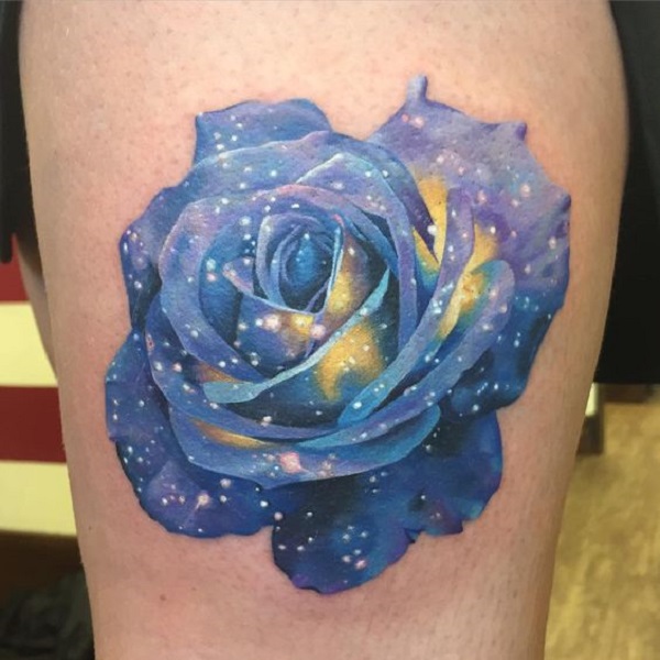 Real Eye Zing Art  Fun Galaxy Rose added to a duo corn I love the colors  Fun concept  Thank you so much tattoo tattooart galaxy  galaxytattoo rose rosetattoo galaxyrose duocorn 