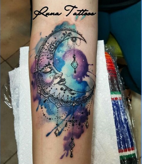 Tattoo uploaded by Robert Davies  Watercolor Galaxy Tattoo artist unknown  WatercolorGalaxy WatercolorGalaxyTattoo Galaxy GalaxyTattoos  Watercolor WatercolorTattoo Space WatercolorSpaceTattoo  Tattoodo