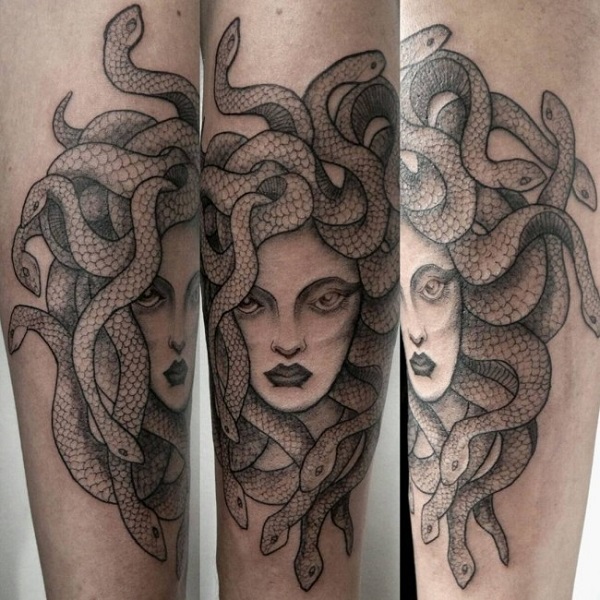 Medusa snake tattoo that will help you let go of negativity