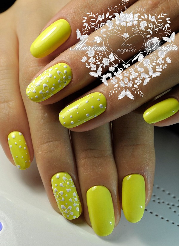 45 Yellow Nail Art Designs - nenuno creative