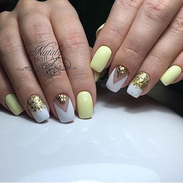 45 Yellow Nail Art Designs - nenuno creative