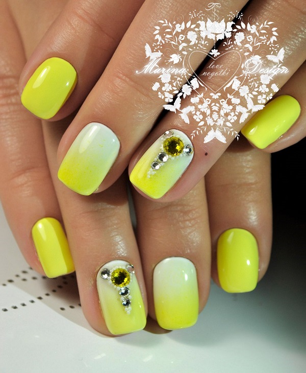 45 Yellow Nail Art Designs - nenuno creative