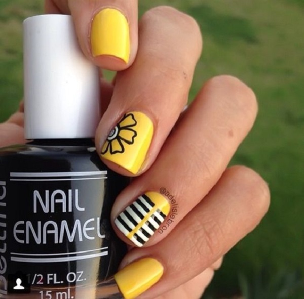 45 Yellow Nail Art Designs - nenuno creative