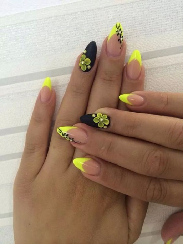 45 Yellow Nail Art Designs Nenuno Creative