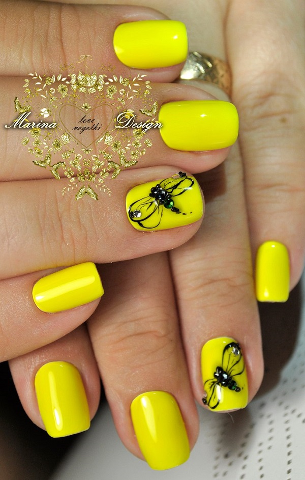 45 Yellow Nail Art Designs Nenuno Creative