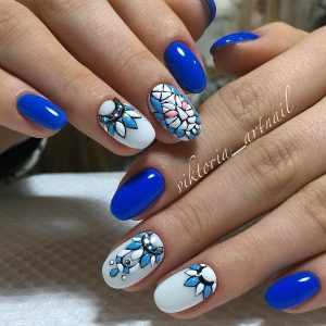 65 Blue Nail Art Ideas - nenuno creative