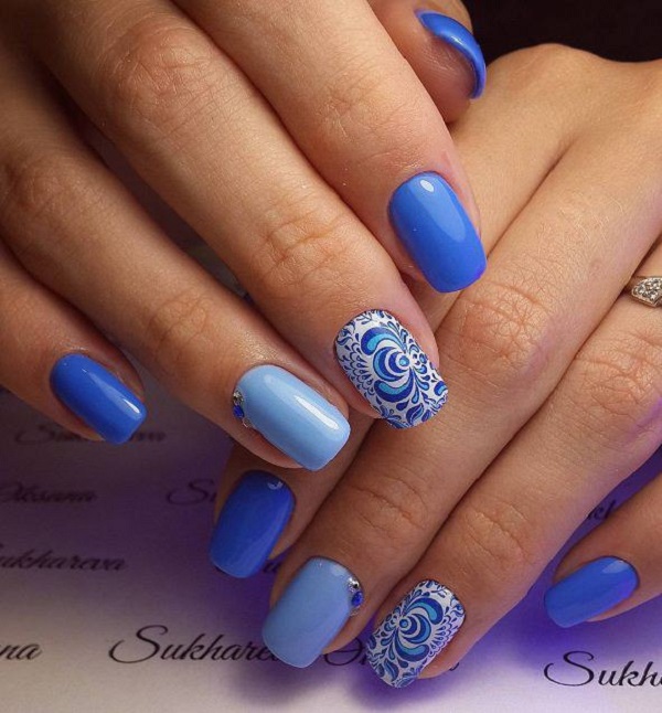 65 Blue Nail Art Ideas Nenuno Creative