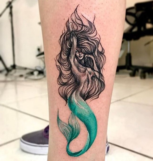 Waterproof Mermaid Wave Temporary Tattoo Sticker In Black Mehndi Style For  Adults From Kareem123, $0.99 | DHgate.Com