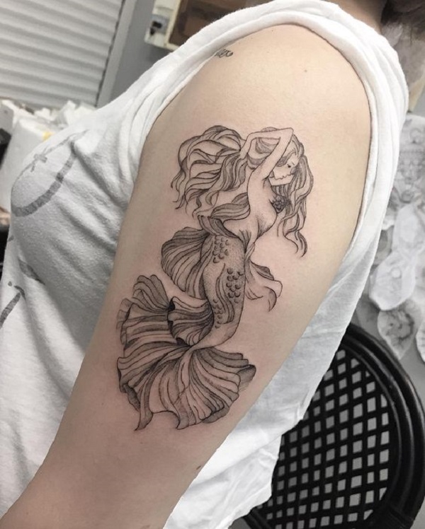 Kate Crossley Tattoos - one from the archives, floral mermaid for Lucy,  still an absolute favourite of mine - thank you angel 🧜‍♀️💐 thanks for  looking, Kate x | Facebook