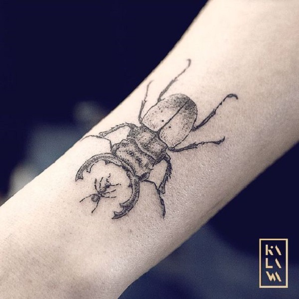 Beetle Temporary Tattoo Sticker  OhMyTat