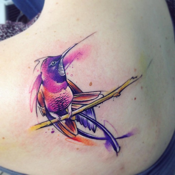 Hummingbird Tattoo Art Painting, Watercolor Hummingbird, multicolored bird  flying, watercolor Painting, watercolor Leaves png | PNGEgg