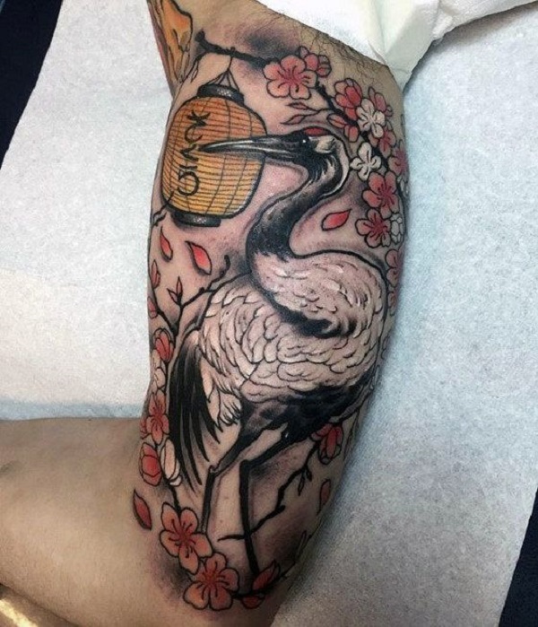 Ryan El Dugi Lewis : Tattoos : Traditional Asian : Japanese Crane