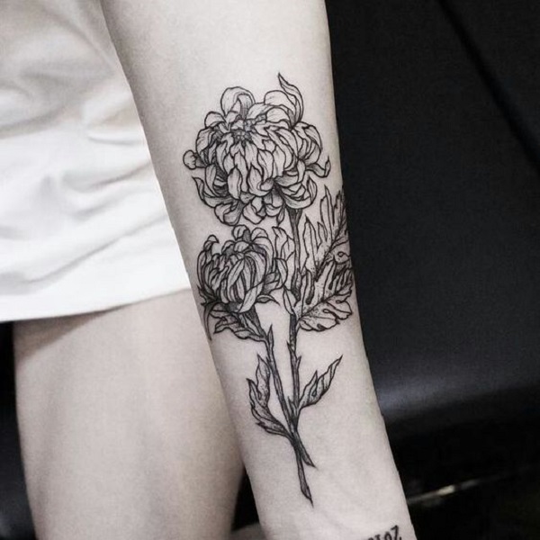 Tattoo tagged with chrysanthemum flower hand peony trad  inkedappcom