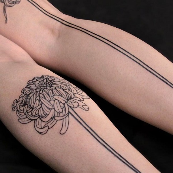 Chrysanthemum Tattoo Ideas 47