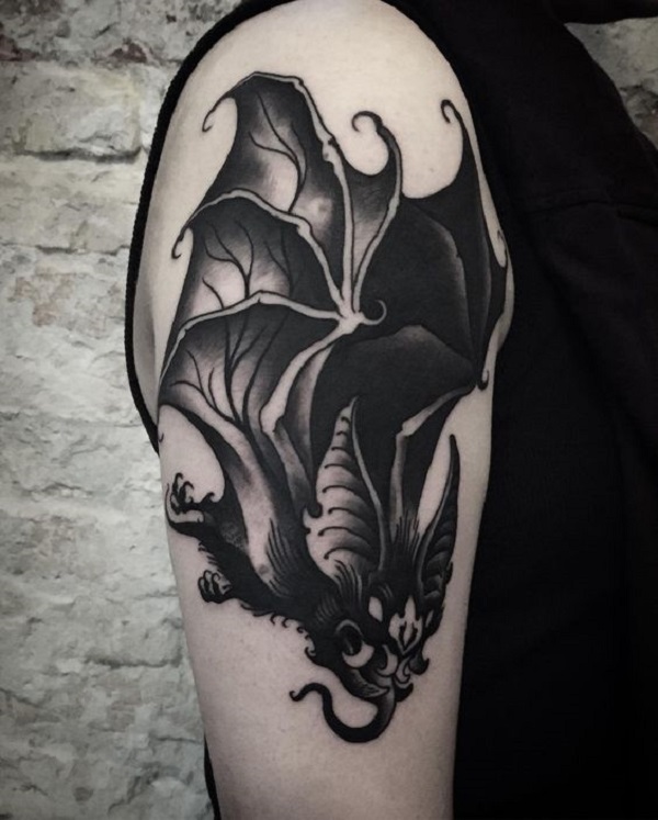 Traditional Bat Tattoo Design - Tattoos Gallery