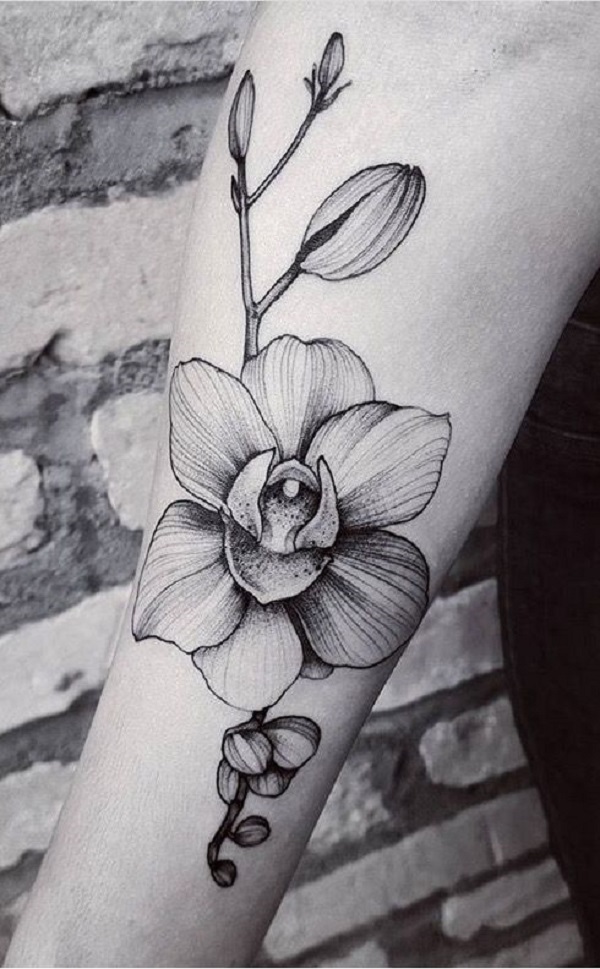 65+ Orchid Flower Tattoo Designs with Meaning EntertainmentMesh