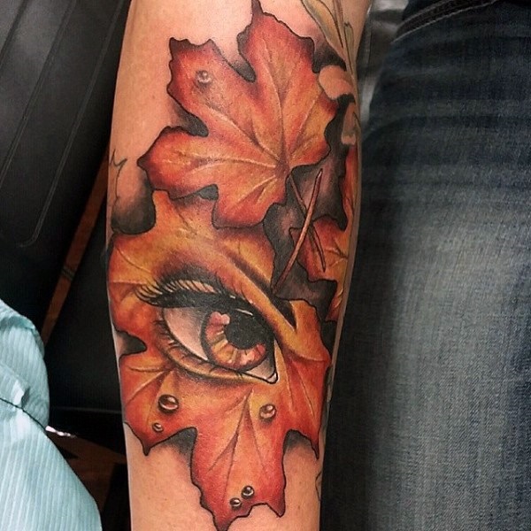Little Tattoos  Forearm tattoo of a maple leaf Tattoo artist Ivy
