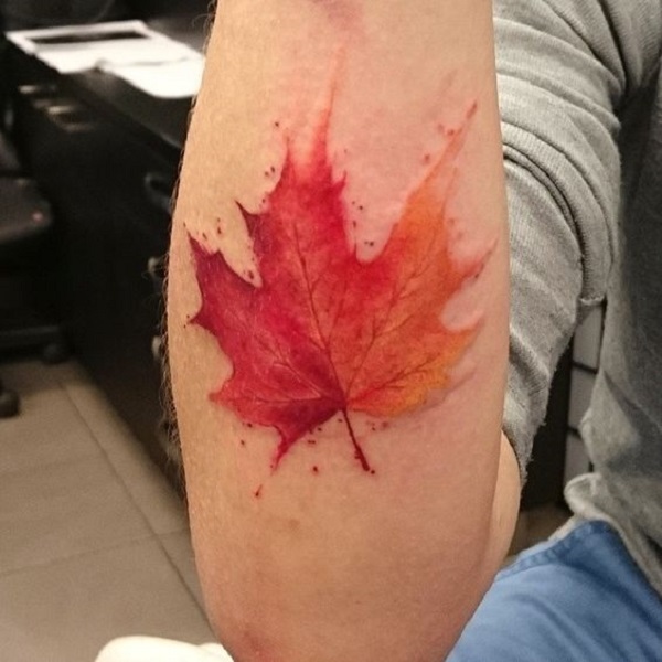 Small tree tattoo on the forearm