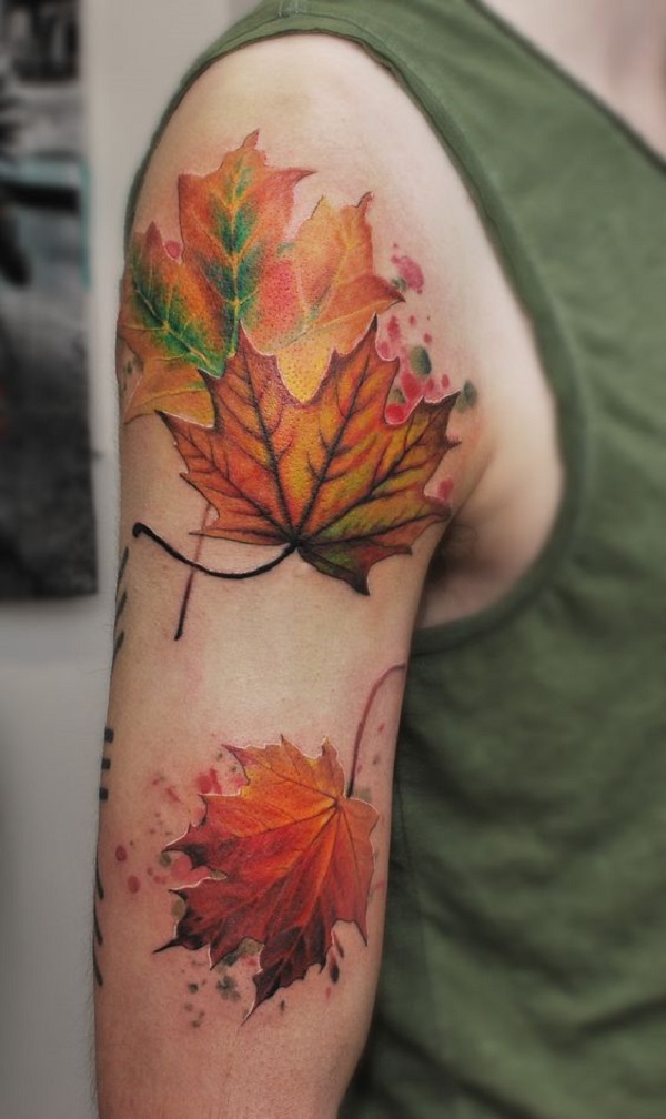50 Fall Tattoos For Men  Autumn Ink Design Ideas