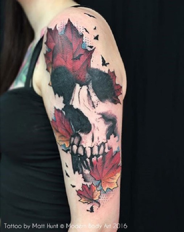 Finished @cristijensen autumn tattoo finally. This is fully healed and  settled. The other arm (winter) is almost 4 years healed. Two of h... |  Instagram