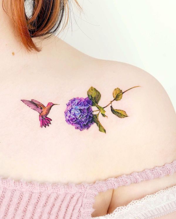 20 Attractive Hydrangea Tattoo Designs  The XO Factor