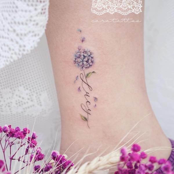 Hydrangea tattoo 60 beautiful ideas and their meanings