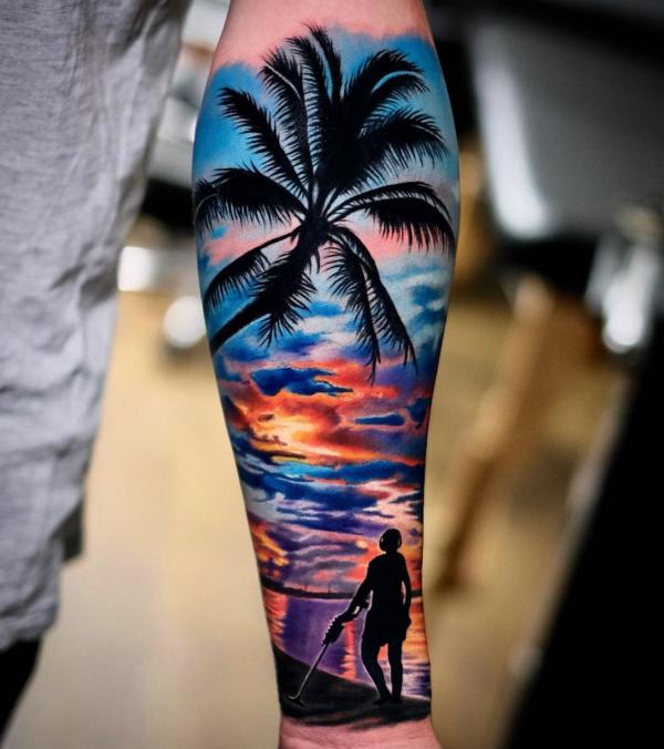 10 Beautiful Palm Tree Tattoo Ideas for the Nature Lover