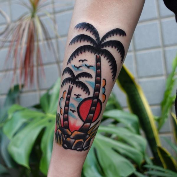 Palm tree tattoos Find your paradise 86 Ideas  Inkbox