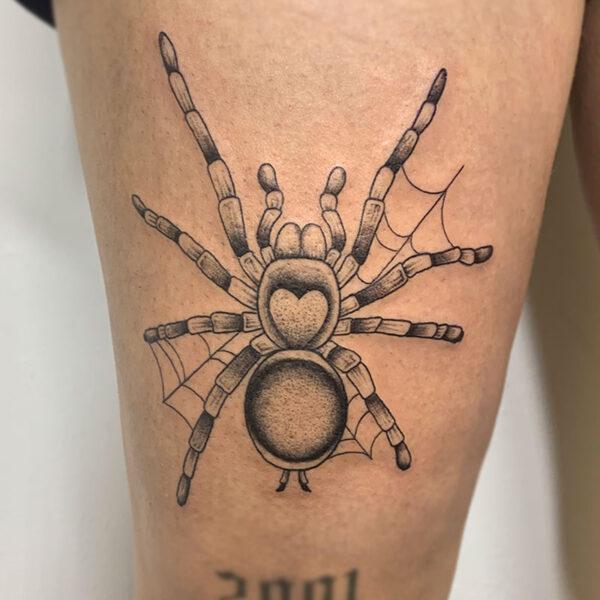 American traditional spider tattoo by Dan @danoyes 🕷️ Consultations daily  Tues to Sat 12 to 12:30. No appointment required 👍 O... | Instagram